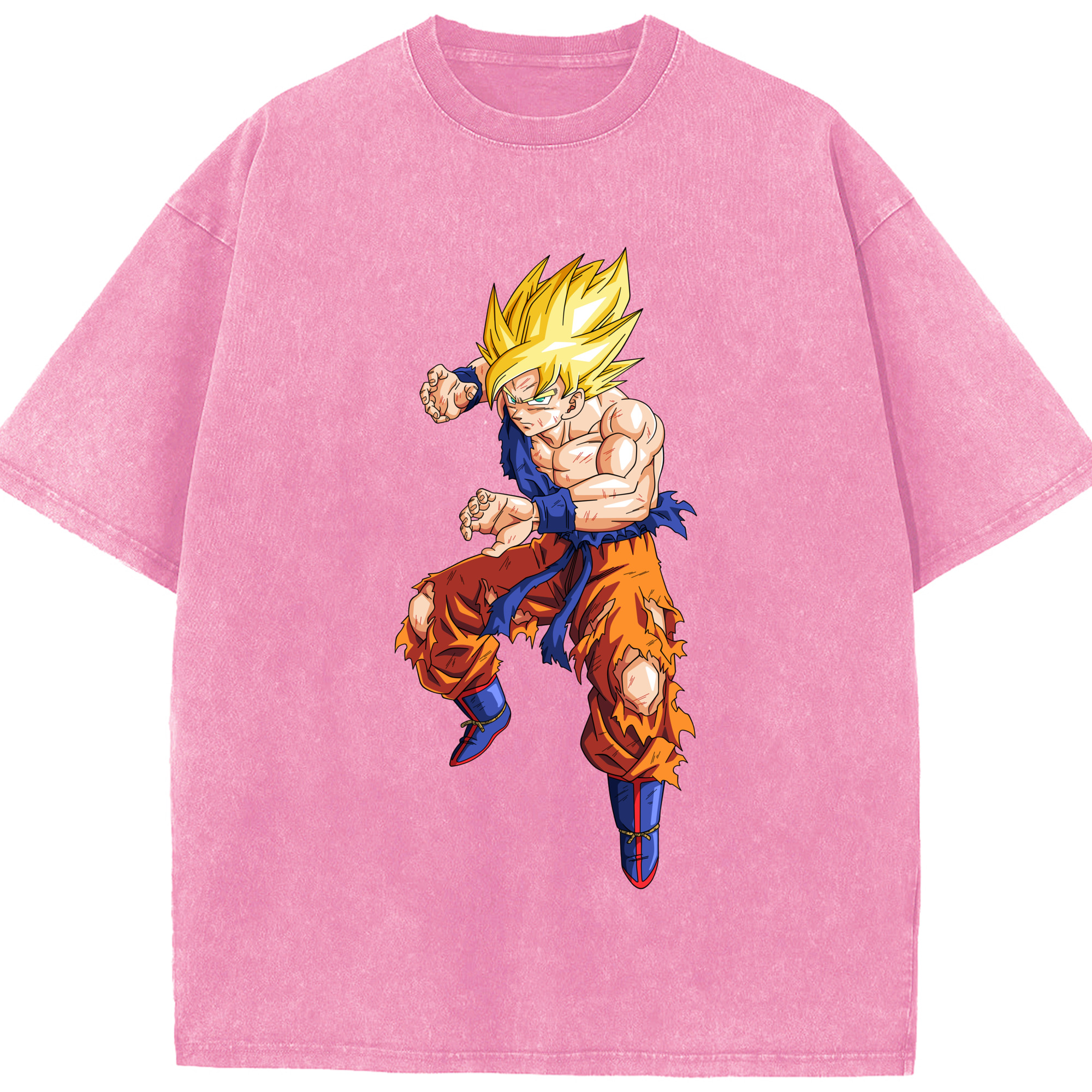 （画像用） ドラゴンボール 孫悟空（そん ごくう）Son Goku カカロット DRAGON BALL Kakarotto 綿100% ヴィンテージ風 半袖Tシャツ（フロントプリント）